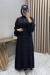 Gülru Elbise Siyah Siyah