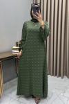 Gülru Elbise Haki Haki