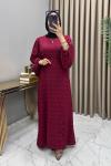 Gülru Elbise Bordo Bordo