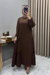 Cansel Elbise Kahve Kahverengi