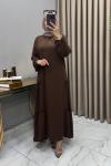 Cansel Elbise Kahve Kahverengi