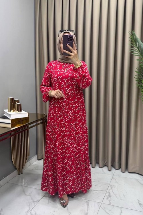 Nurcan Elbise Bordo Bordo