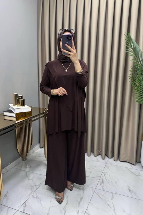 Elvan Takım Kahve Kahverengi