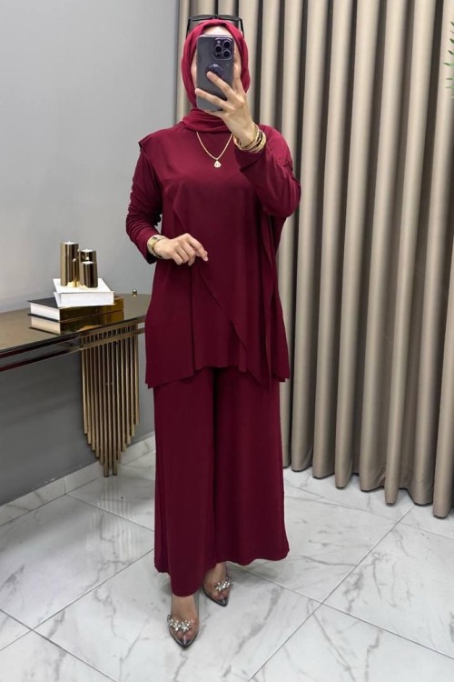 Elvan Takım Bordo  Bordo