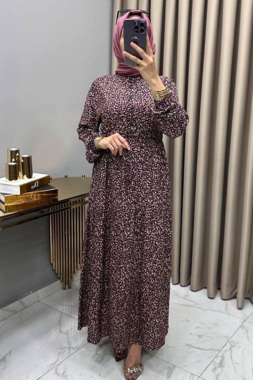 Gülay Elbise Mor Mor