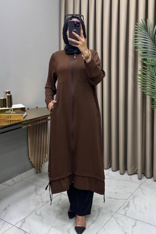 Hafsa Kap Kahve Kahverengi