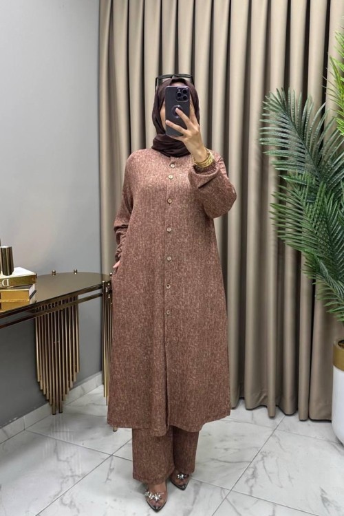 Zühre Takım Kahve Kahverengi