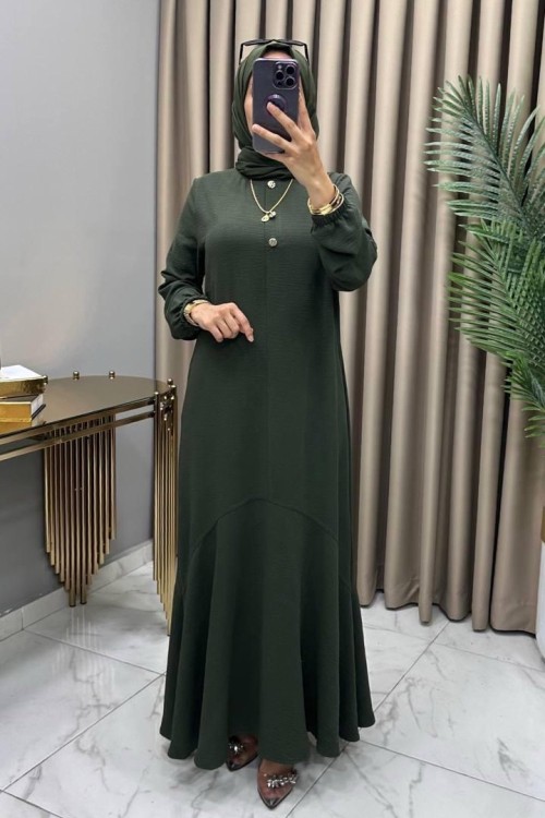 Tuğçe Elbise Haki Haki