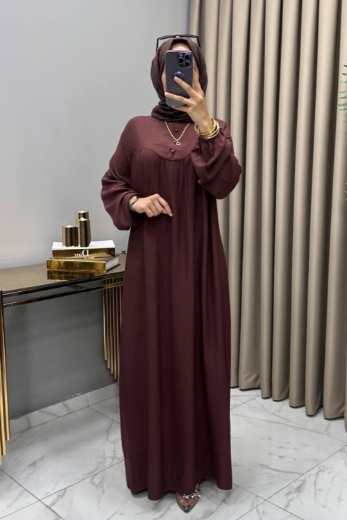 Robadan Elbise Kahve Kahverengi