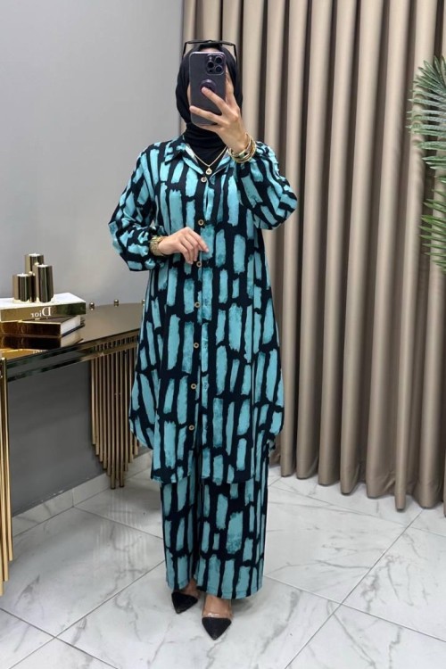 Şenay Takım Turkuaz Turkuaz