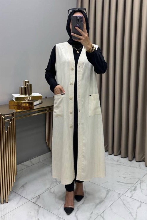 Ece Yelek Taş Taş Rengi