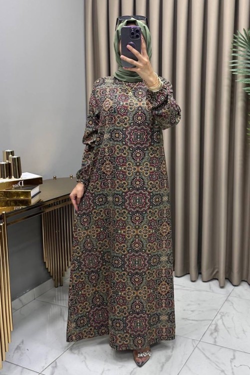 Sıla Elbise Yeşil Yeşil