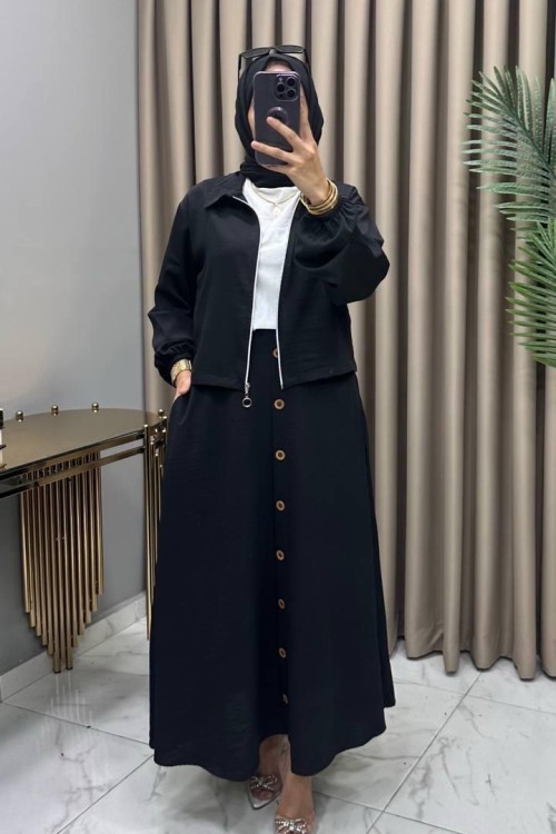 Sevim Takım Siyah Siyah