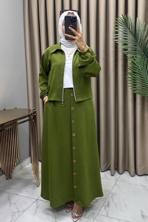 Sevim Takım Yeşil Yeşil