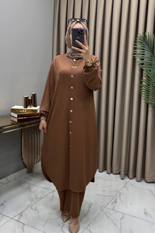 Pelin Takım Kahve Kahverengi