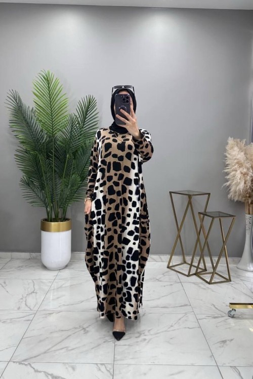 Alev Cepli Elbise Leopar Leopar