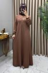 Ezel Elbise Kahve Kahverengi