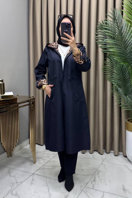 Leopar Trenç Lacivert  Lacivert