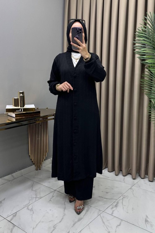 Rüveyda Takım Siyah Siyah