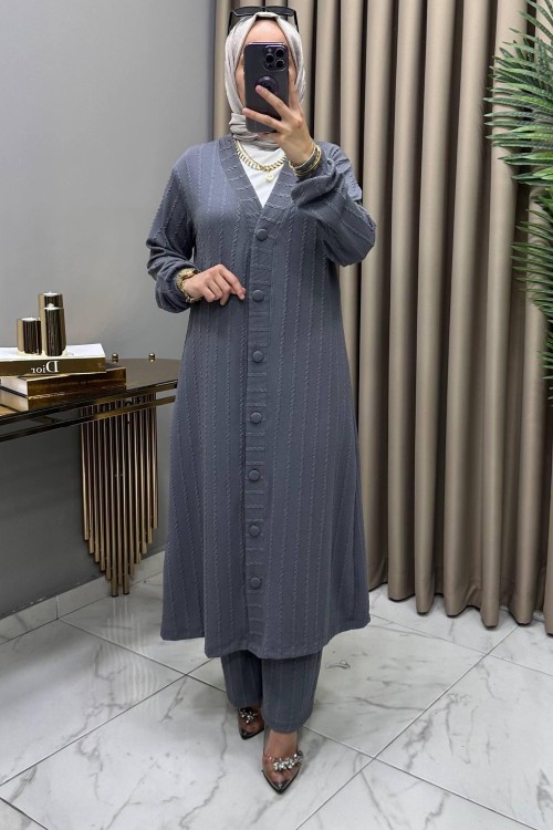 Rüveyda Takım Gri Gri