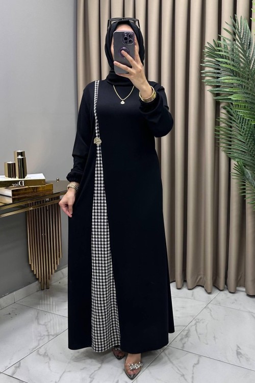 Nilüfer Elbise Kazayağı kazayağı siyah