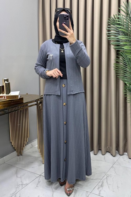 Selin Etekli Takım Füme Füme