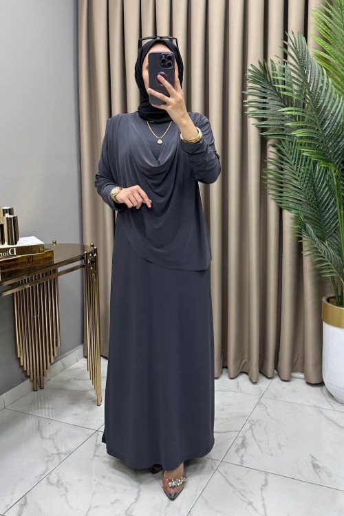 Ahenk Elbise Füme Gri Füme