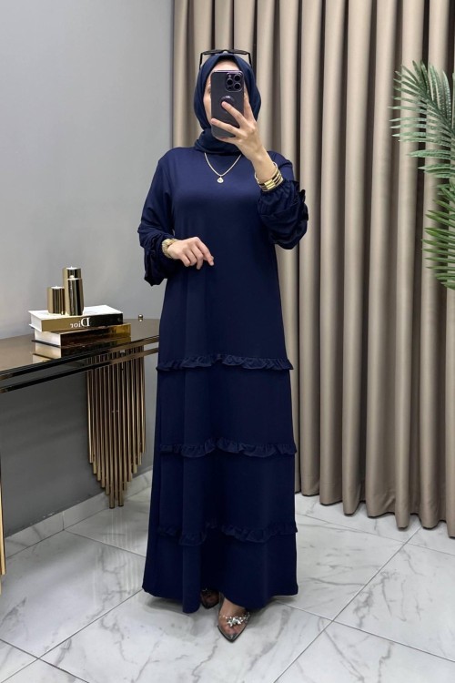Bergen Elbise Lacivert Lacivert
