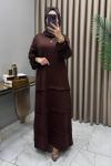 Bergen Elbise Kahve Kahverengi
