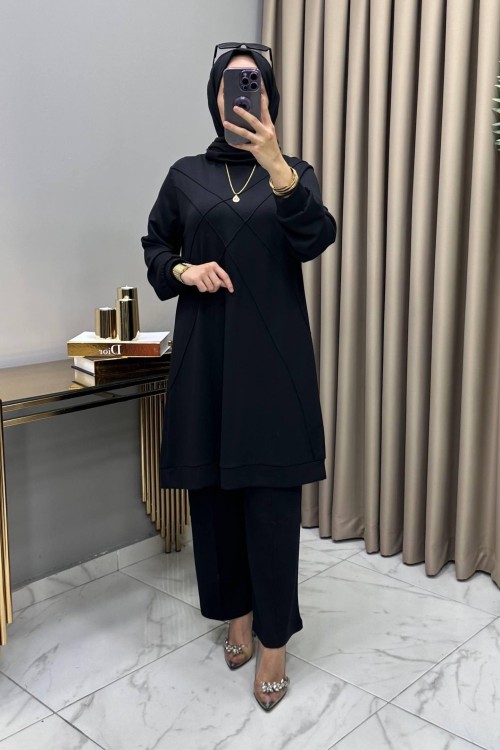 Aycan Oysho Takım Siyah Siyah