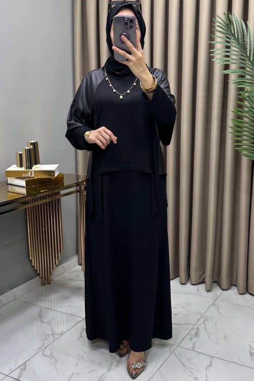 Esra Elbiseli Takım Siyah Siyah