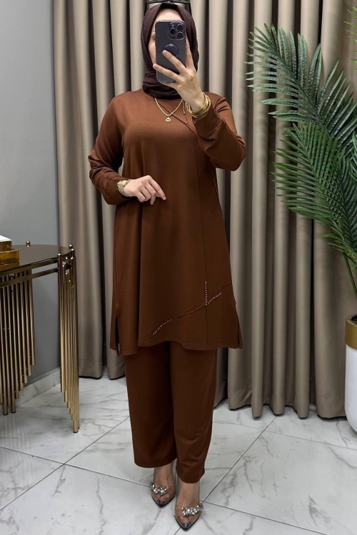 Nevin Takım Kahve  Kahverengi