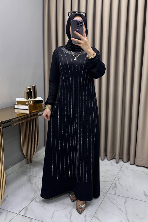 Reyhan Abiye Elbise Siyah Siyah