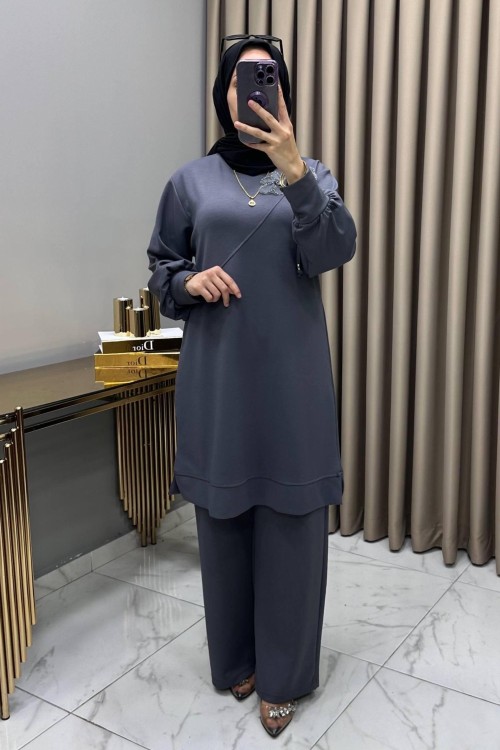 Almina Takım Füme Füme