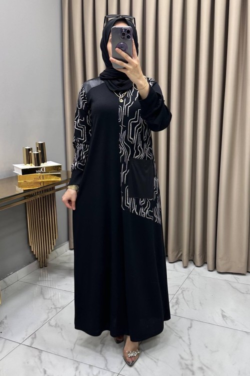 Feride Elbise Siyah Siyah