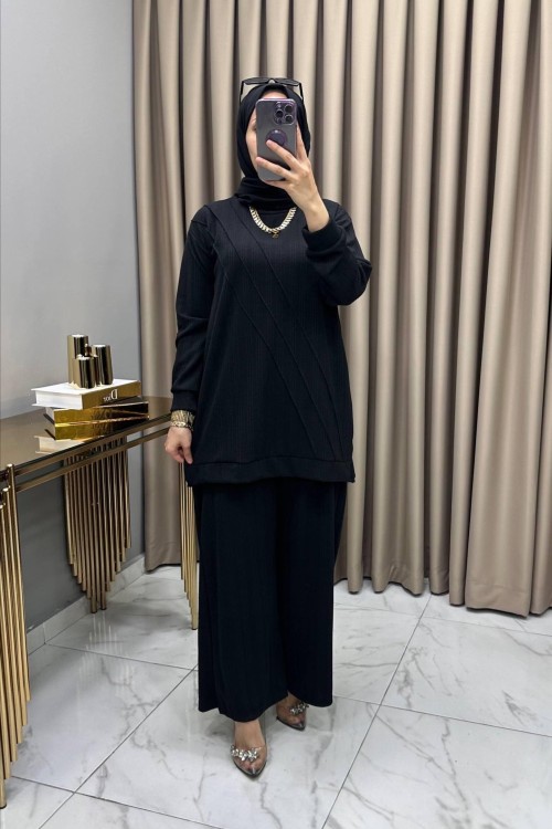 Çımalı Takım Siyah Siyah