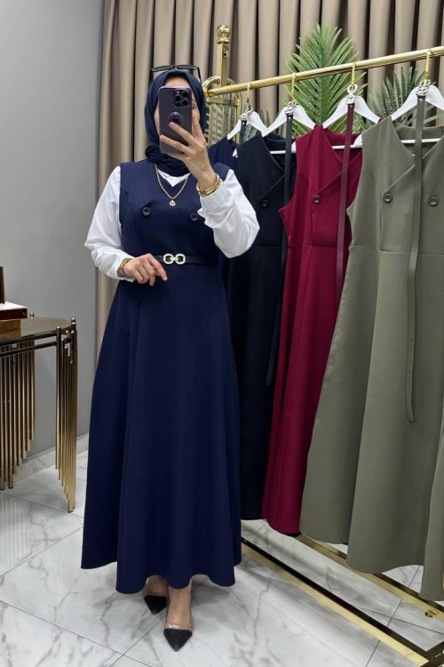 Kemerli jile gömlek ve  jile ikili takım Karışık Renkler