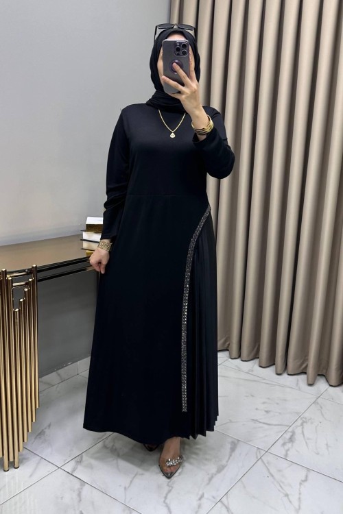 Öykü Abiye Elbise Siyah Siyah