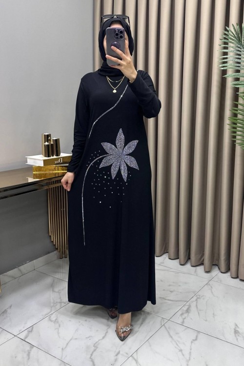 Tanem Abiye Elbise Siyah Siyah