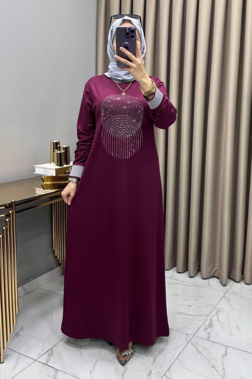 Elfida Abiye Elbise Fuşya  Fuşya