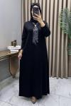 Rumeysa Elbise Siyah Siyah