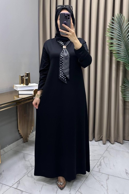 Rumeysa Elbise Siyah Siyah