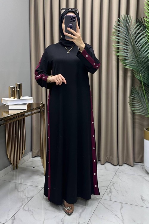 İlknur Elbise Mürdüm Mürdüm