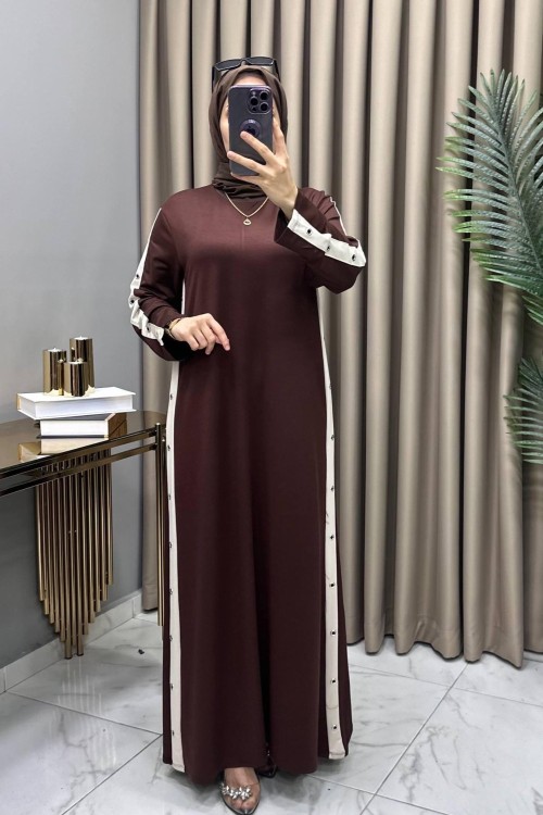 İlknur Elbise Kahve  Kahverengi