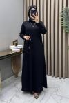 Hüda Elbise Siyah Siyah