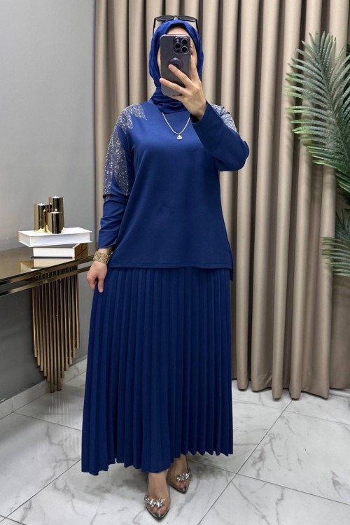 Yase Etekli Takım İndigo İndigo