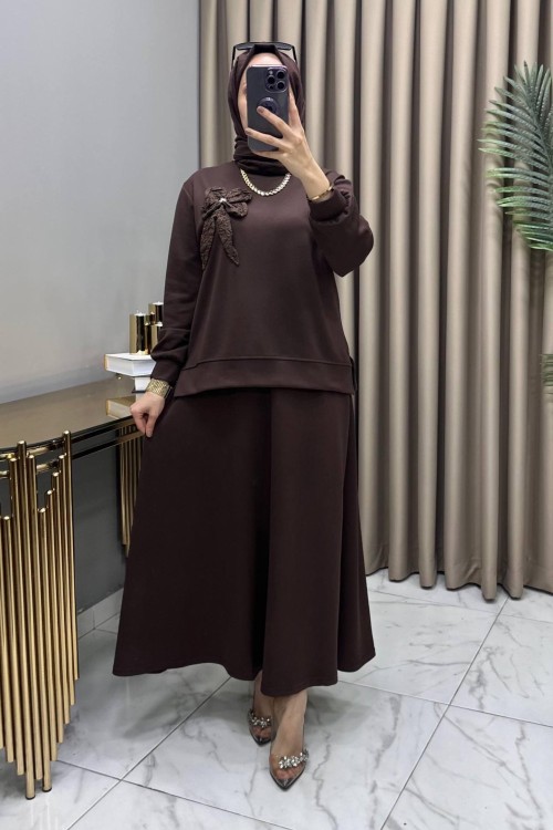 Demet Takım Kahve Kahverengi