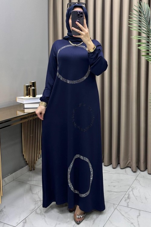 Zahide Abiye Elbise Lacivert  Lacivert