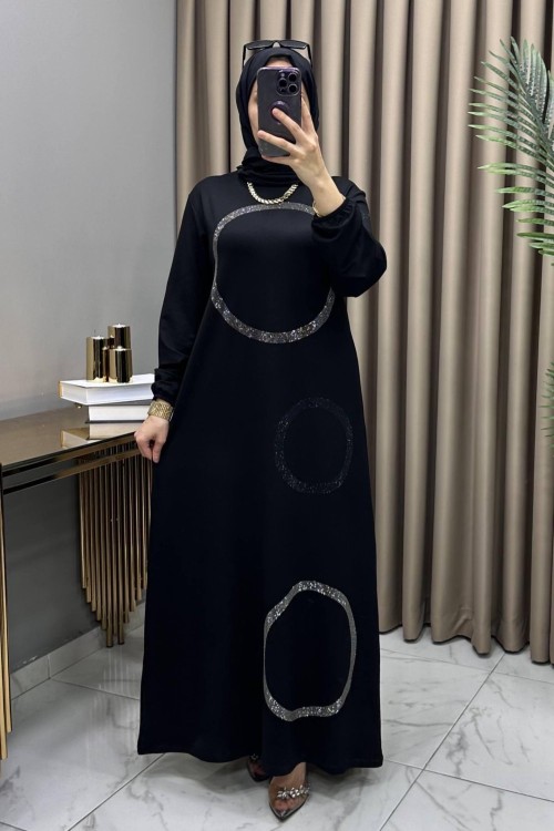 Zahide Abiye Elbise Siyah Siyah