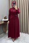 Hadise Elbise Bordo Bordo